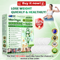 Aurenza Shop Moringa Bee Venom Berberine Nano Microneedle Patch packaging with a close-up of the product box and micro-needles.