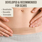 Aurenza Shop DermaShield™ Pro Scar Matrix, clear silicone scar treatment sheet on a white background.