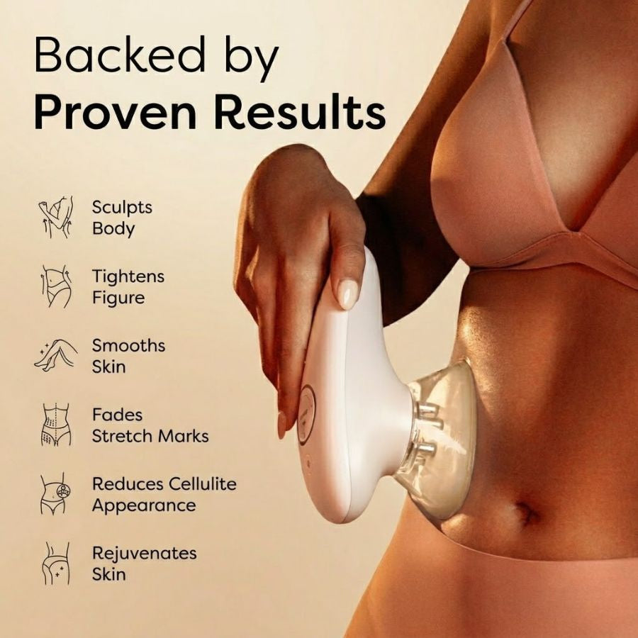 Aurenza Shop LumaShape™ 3-in-1 Sculptor in packaging, compact design for body shaping and contouring.