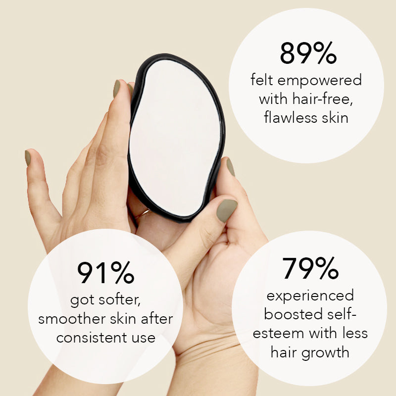Pink reusable crystal hair remover from Aurenza Shop, compact and handheld for gentle hair removal.