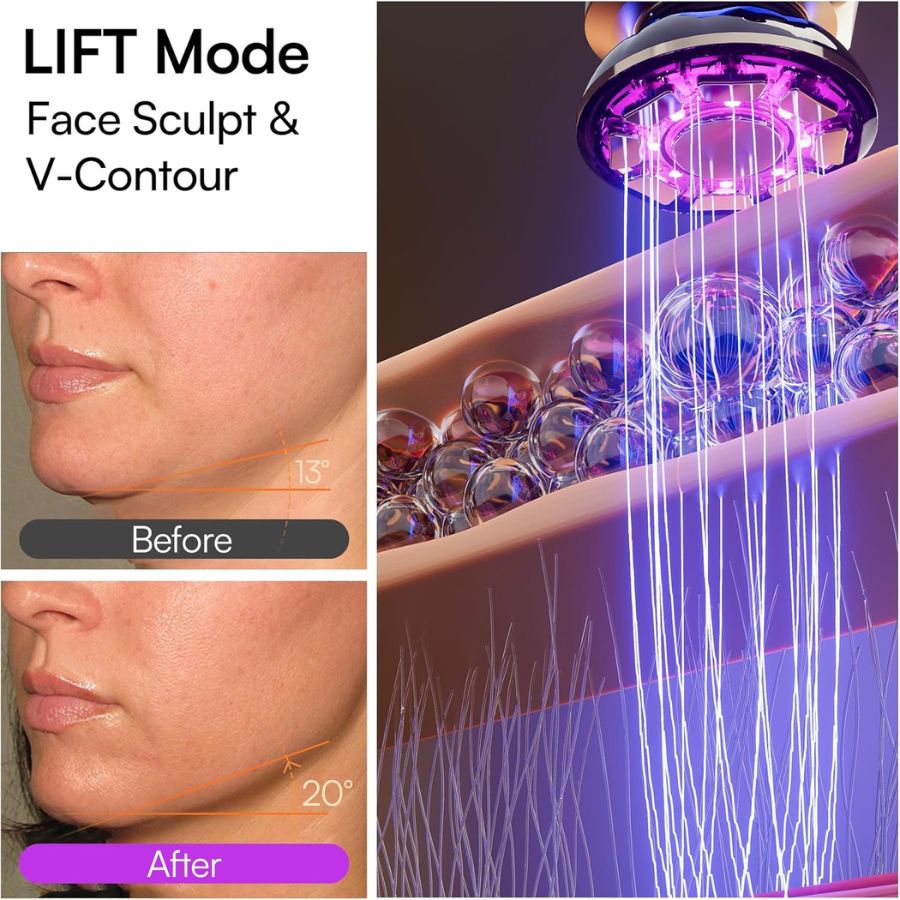 White ProSculpt™ Neck & Face Lifter by Aurenza Shop, showing a sleek device designed to lift and tone neck and facial skin.