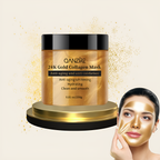 Aurenza 24K Anti-Aging Lift & Firm Face Mask, luxurious 5-minute treatment with gold-infused skincare for youthful skin.