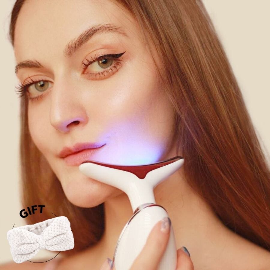 Black Aurenza Shop 3-in-1 Mini Facial Toning and Rejuvenation Device for skin tightening and rejuvenation.