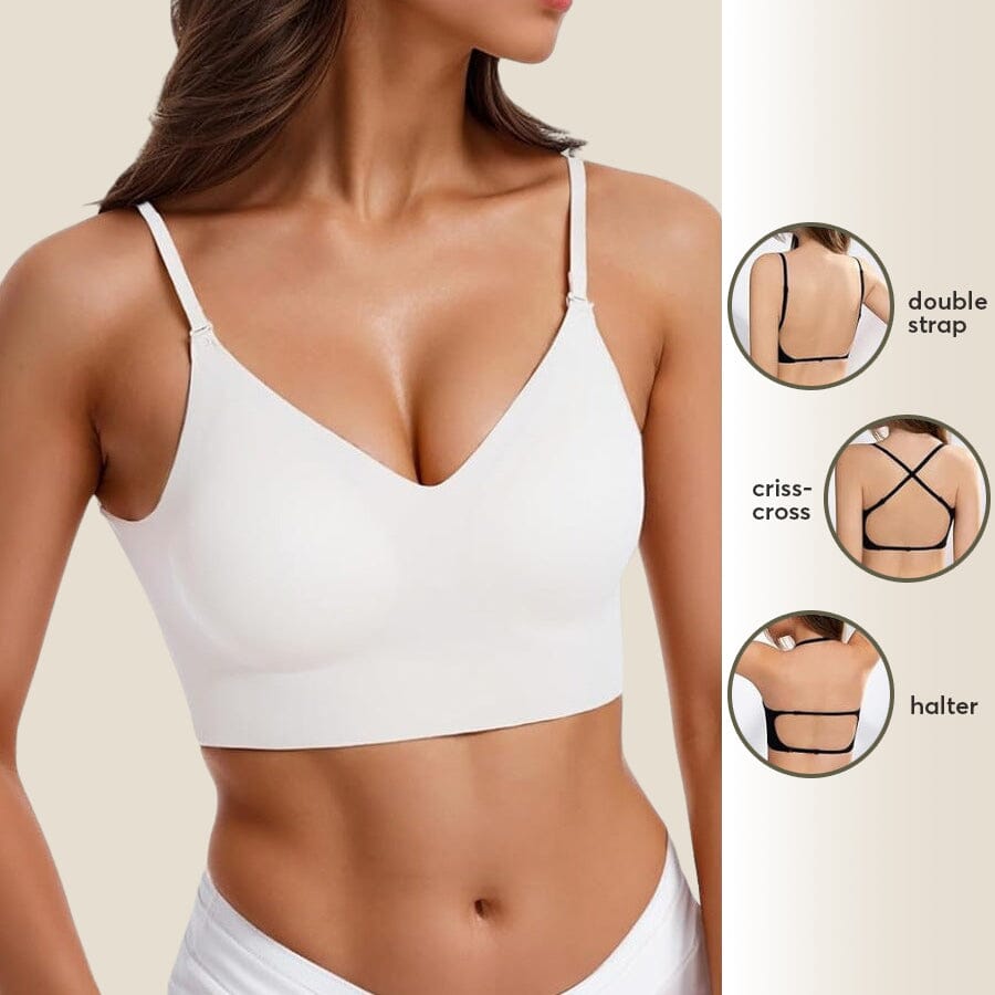 A nude SkinHaven VersaForm seamless bra by Aurenza Shop, soft and smooth fabric with a comfortable fit.
