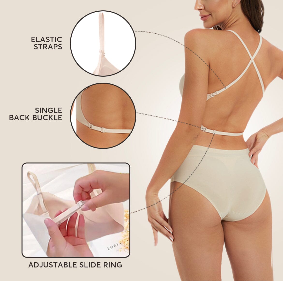 Nude SkinHaven VersaForm seamless bra by Aurenza Shop, soft and smooth undergarment with no seams for comfortable fit.