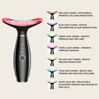 White 7-in-1 facial toning and rejuvenation galvanic sculptor device by Aurenza Shop, designed for facial skin care and rejuvenation.
