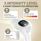 Aurenza Shop IPL Hair Removal Haven device with sleek design and control panel for at-home hair removal treatments.