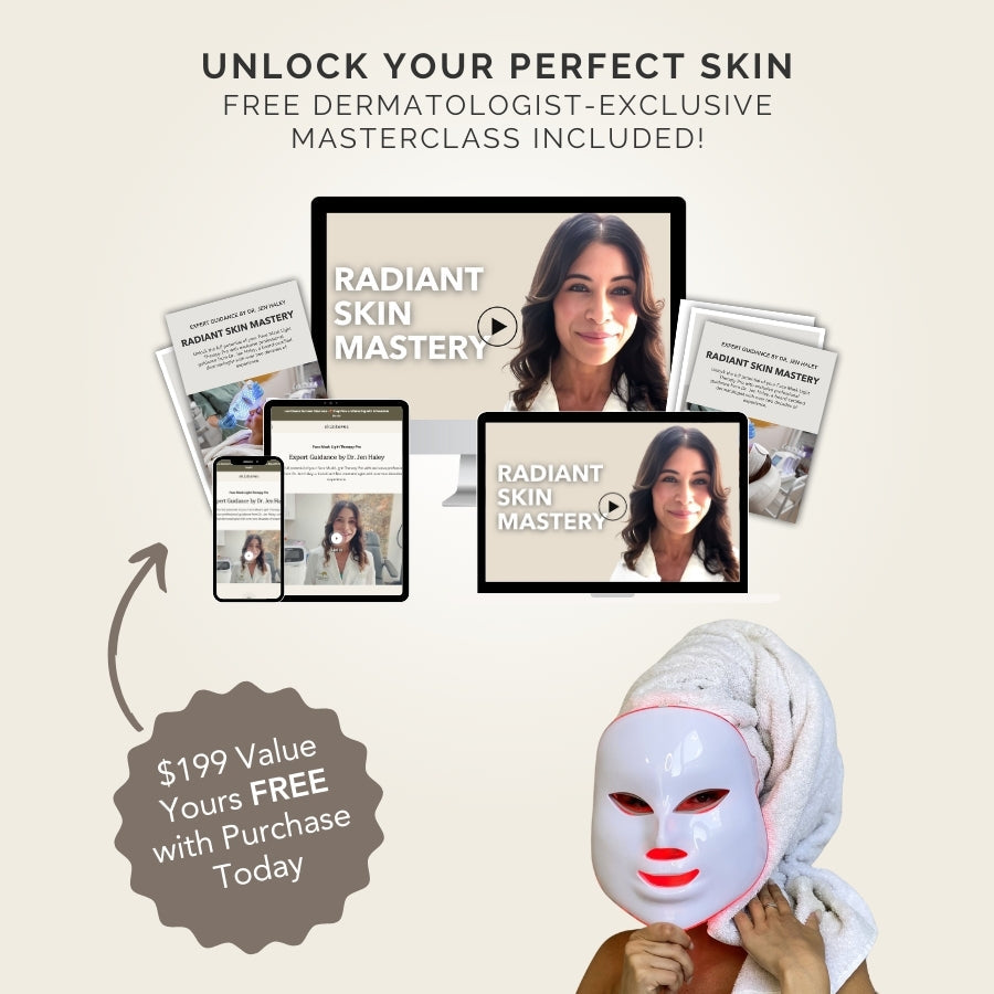 Wireless Aurenza Face Mask Light Therapy Pro in black, showing sleek design and adjustable straps for facial skin rejuvenation.