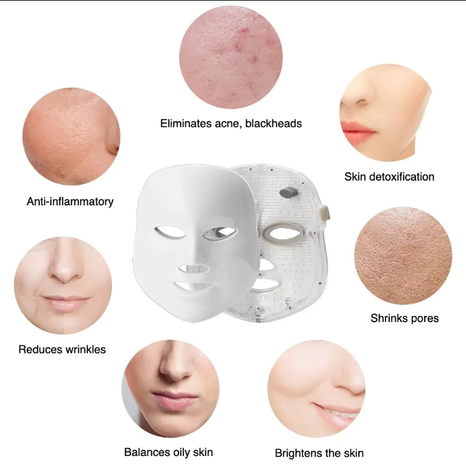 Aurenza Shop The Face Mask Light Therapy Pro, close-up of the sleek black facial mask designed for light therapy treatments.