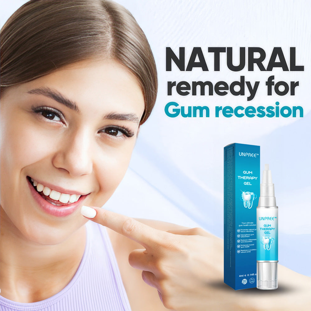 Aurenza Shop UNPREE™ Gum Therapy Gel tube with applicator for oral gum health on a white background.