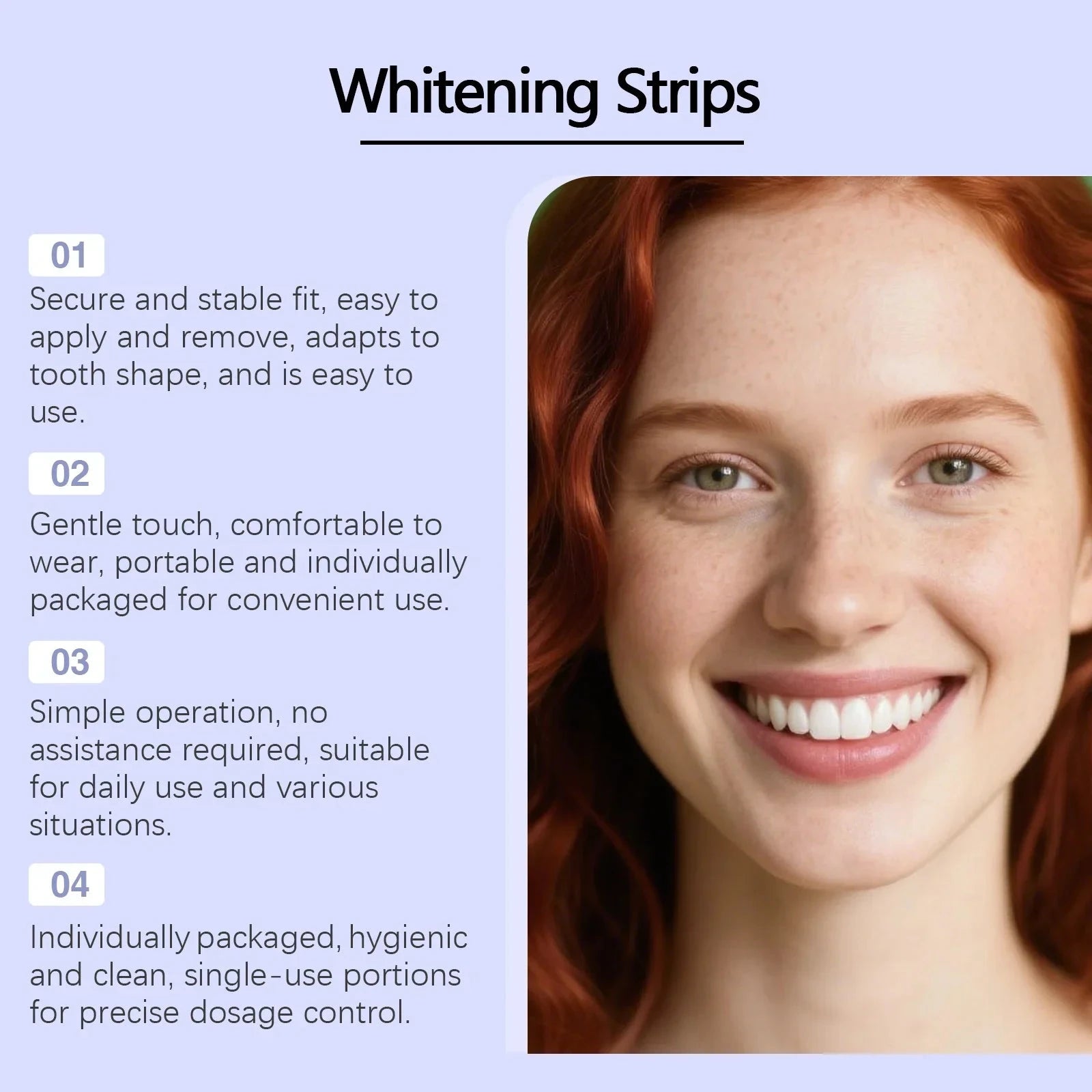 Purple Aurenza teeth whitening strips and removal gel for dental cleaning, yellowing removal, and lasting bright smile.