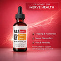 Aurenza Shop Vitamin B12 5-in-1 Complex bottles, showing the supplement packaging and label with vibrant design and product details.