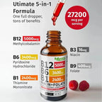 Aurenza Shop Vitamin B12 5-in-1 Complex bottles, supplement with B12 vitamins on a clean white background.