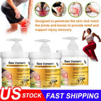 Aurenza Bee Venom Joint Pain Relief Cream jar showing the cream and label for joint and bone pain relief for men and women.