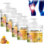 Aurenza Shop Bee Venom Joint Pain Relief Cream jar showing cream texture and label for joint and bone pain relief for men and women.