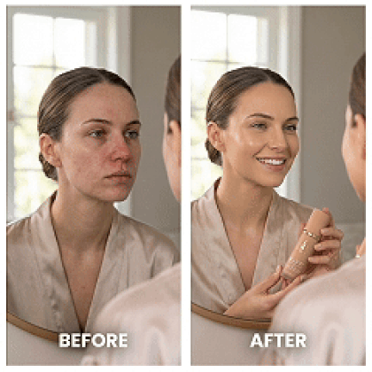 Aurenza Shop AURA™ Pro-Adapt Perfecting Veil in a sleek container, designed to give a smooth, radiant finish to the skin.