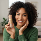 Aurenza Shop AURA™ Pro-Adapt Perfecting Veil in a sleek jar, showcasing the lightweight, smooth face finishing product.
