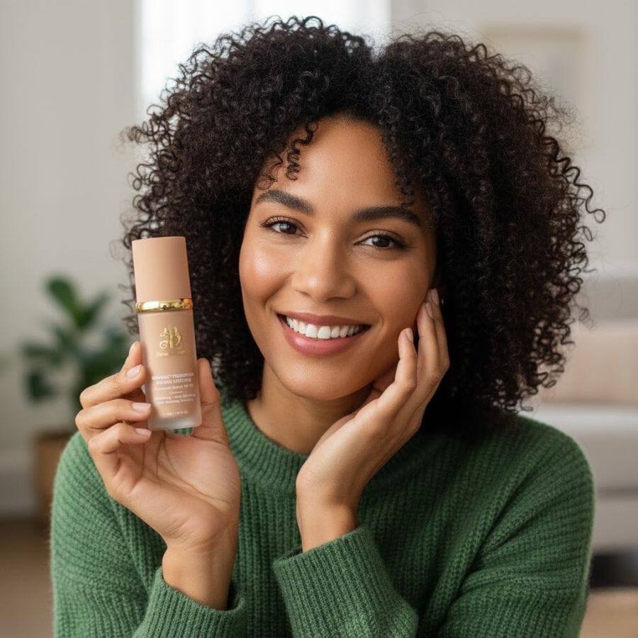 Aurenza Shop AURA™ Pro-Adapt Perfecting Veil in a sleek jar, showcasing the lightweight, smooth face finishing product.