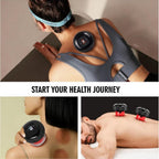 Aurenza 4-in-1 smart cupping therapy massager with red light therapy, showing its sleek design and multiple attachment heads.