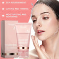 Aurenza Collagen Overnight Peel-Off Facial Mask for skin renewal and deep hydration, shown as a sleek black peel-off mask on a clean face.