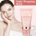 Aurenza Collagen Overnight Peel-Off Facial Mask for skin renewal and deep hydration, shown on a clean, smooth face.
