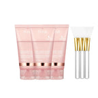 Aurenza Collagen Overnight Peel-Off Facial Mask for skin renewal and deep hydration, shown with the mask peeled off and refreshed skin.