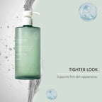 Aurenza Shop Hyaluronic Acid Body Serum bottle with label, 386ml, featuring clear liquid and modern packaging design.