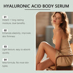 Aurenza HA Body Hydrator Hyaluronic Acid Body Serum 386ml bottle with clear liquid and pump dispenser for skincare.