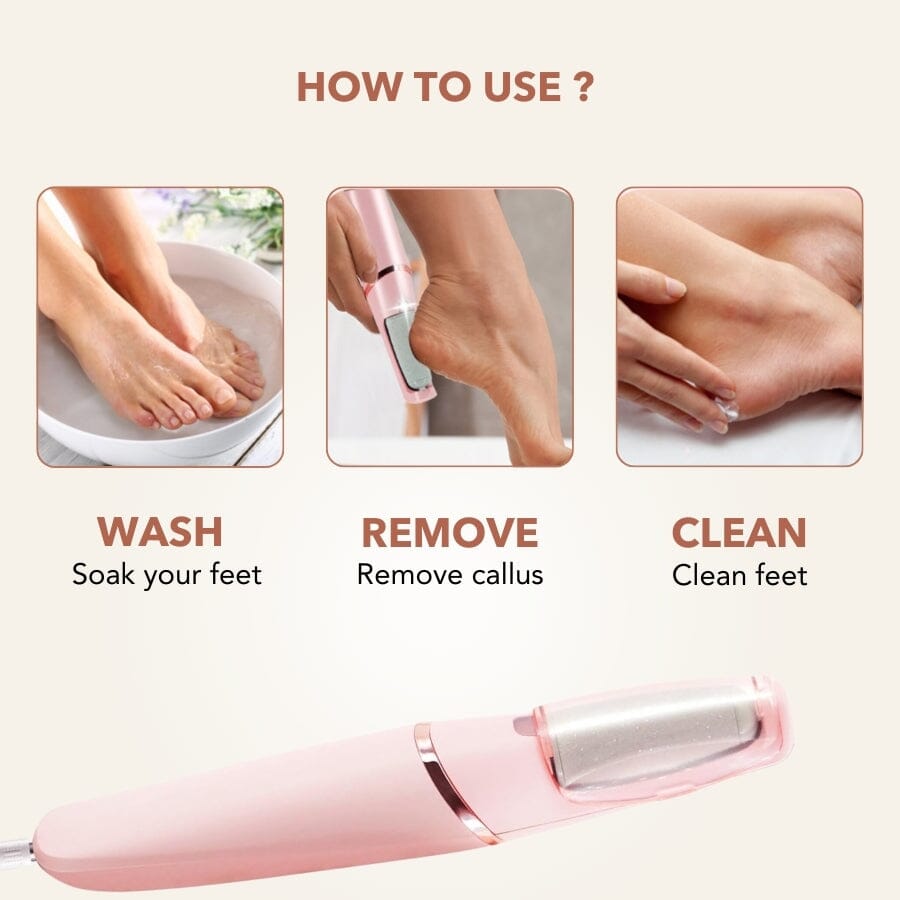 Aurenza SpaSculpt Pro Pedicure and Callus Remover device with ergonomic design and digital display for smooth, healthy feet.