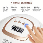 Aurenza Professional UV LED Nail Lamp 380W for quick, even curing of gel nails in a sleek, modern design.