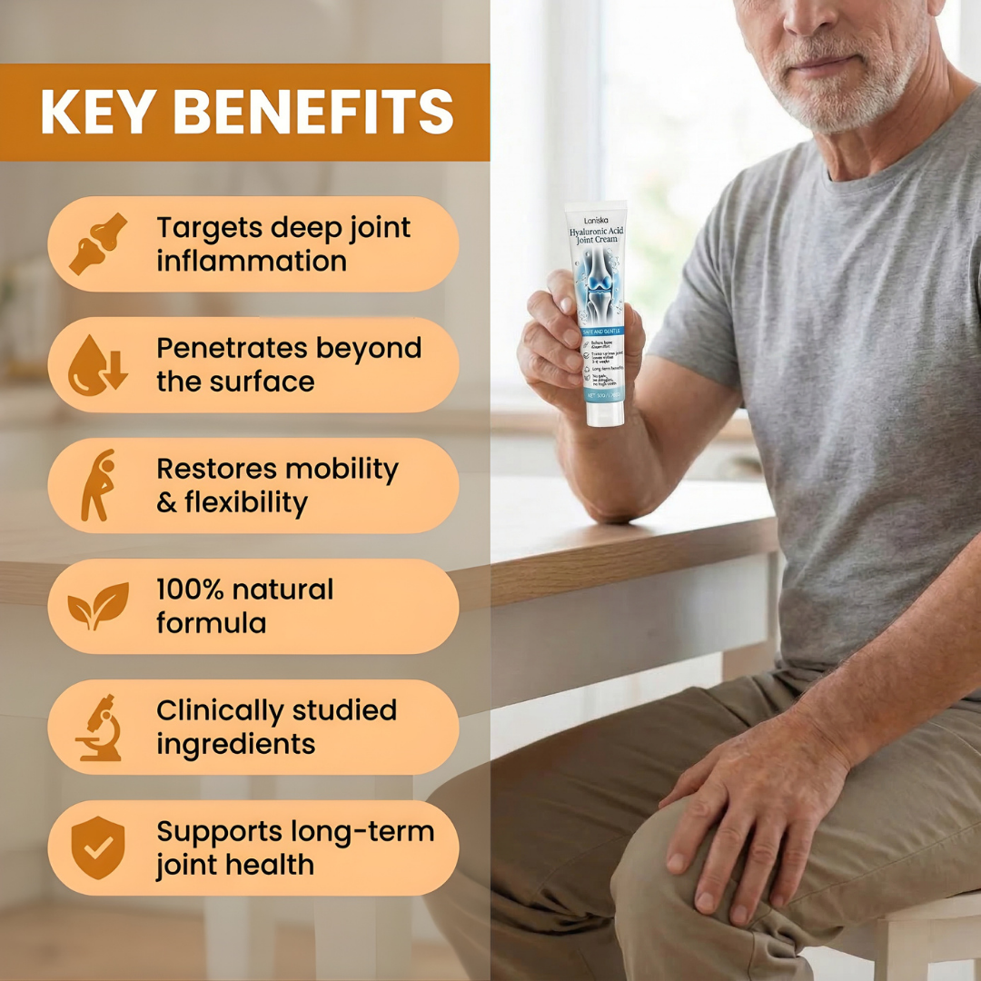 Aurenza Shop Joint Fix Cream jar with label, showcasing the skincare product designed for joint pain relief.