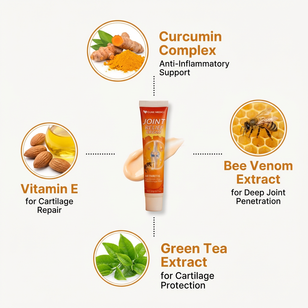Aurenza Shop joint relief cream jar with a soothing label, designed to ease joint pain and inflammation.