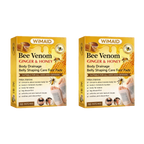 Set of two boxes of Aurenza Bee Venom Ginger Herbal Foot Patches, featuring herbal ingredients and natural foot care.