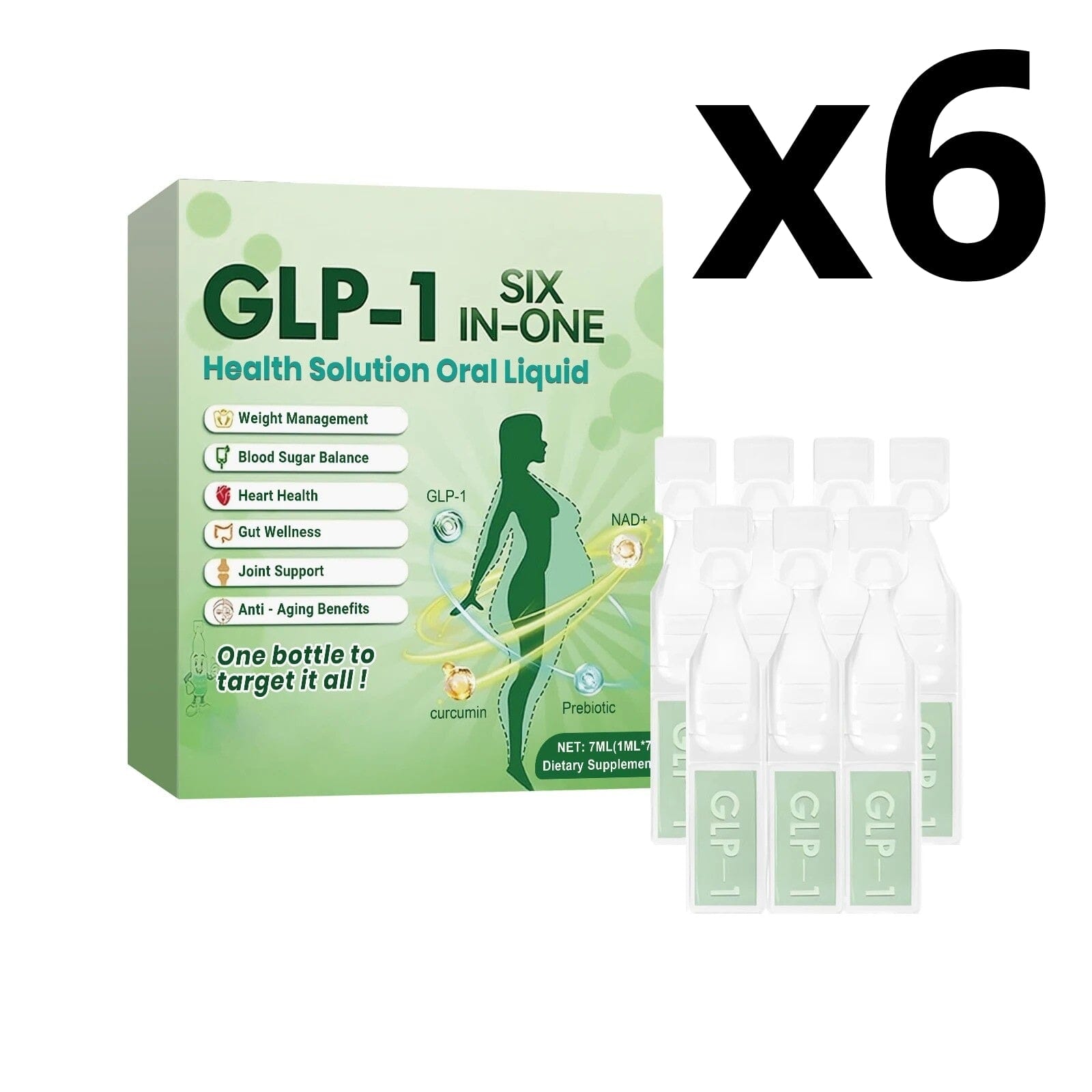 Aurenza Shop GLP-1 Moringa Diet Drops boxes with 7x1ml bottles, designed to boost metabolism and support gut health.