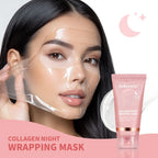 Aurenza Shop Korean Deep Collagen Mask peel-off face mask for anti-wrinkle, lifting, and overnight skin care treatment.