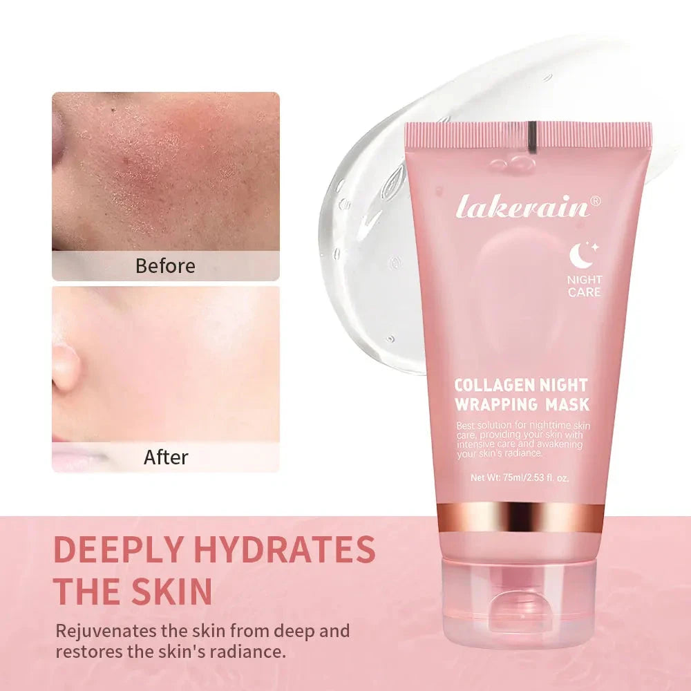 Aurenza Shop Korean deep collagen peel-off mask for face, anti-wrinkle, lifting, overnight skin care, bio pack for women.