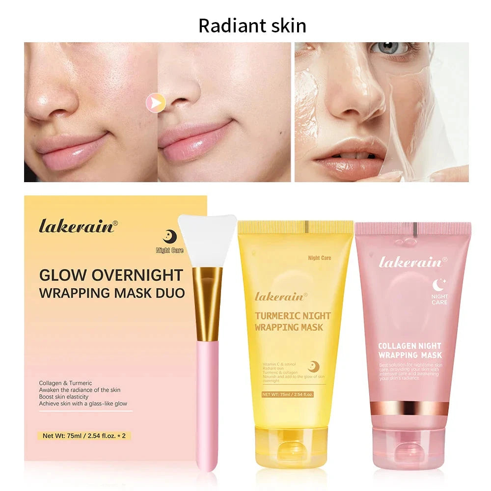 Aurenza Shop Korean Deep Collagen Peel-Off Mask for face, anti-wrinkle, lifting, and overnight skin care for women.