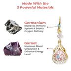 Three pairs of WIMAID™ Lymph Flow Magnetogen Earrings in white, blue, and purple featuring magnetic and magnetogen design.