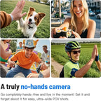Aurenza Mini Body Camera Helmet handlebar mount, full HD action camera with 128GB storage, ideal for motorcycle and sports recording.