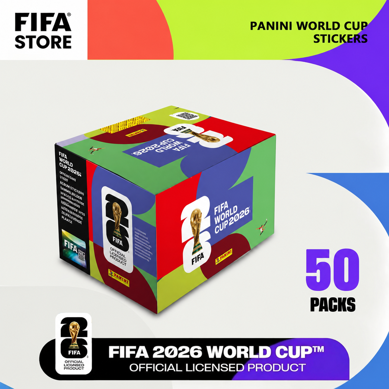 Official Panini FIFA World Cup 2026 sticker collection featuring football star stickers, albums, and collectible cards by Aurenza Shop