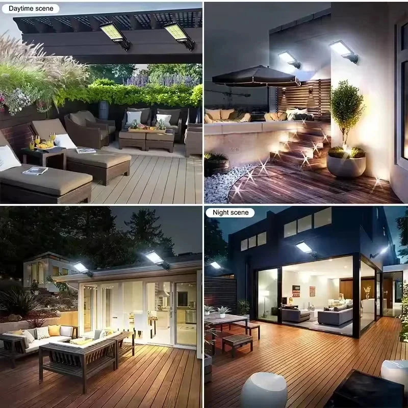 Aurenza Shop outdoor wall solar lamps with LED lighting, waterproof garden sconces for outdoor decoration and illumination.