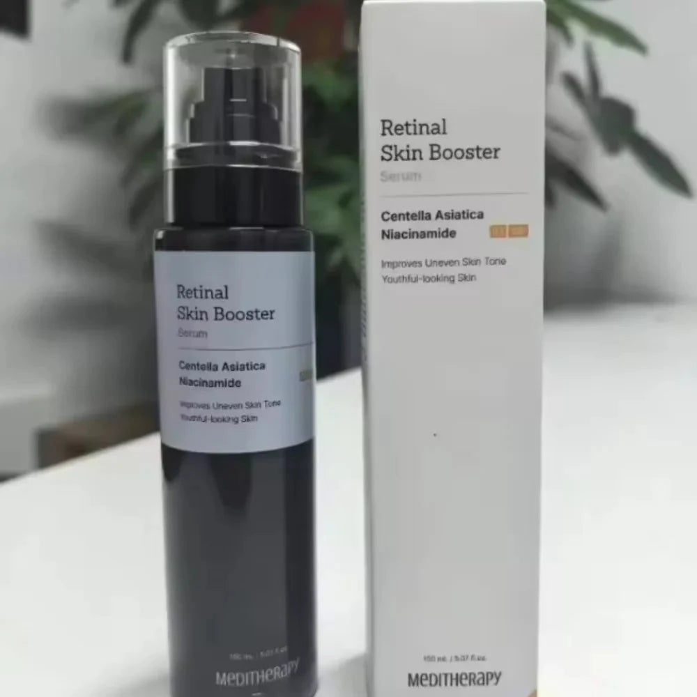 Aurenza Shop Medithermapy retinol skin booster serum in a dropper bottle, designed to reduce dark spots and improve skin brightness.
