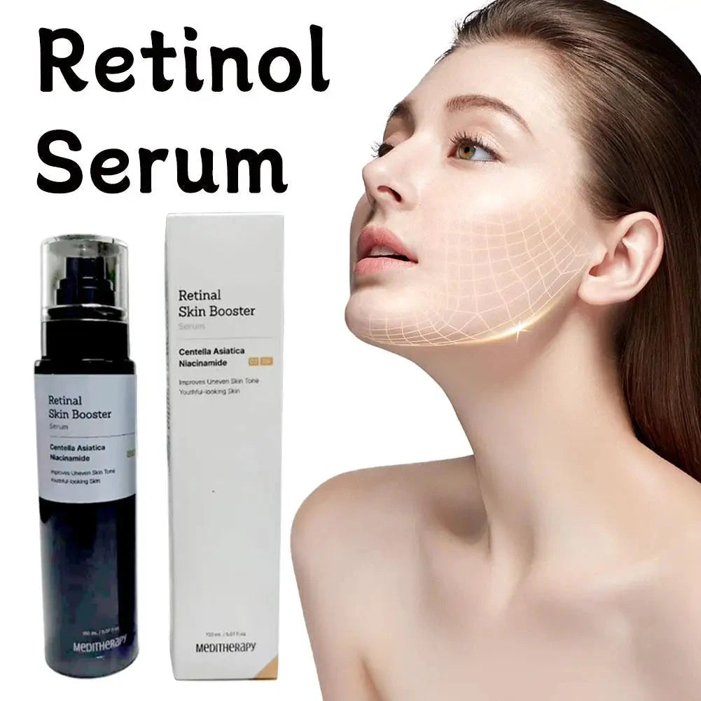 Aurenza Shop Medithermapy retinol skin booster serum in a clear bottle, showing product label and dropper applicator.