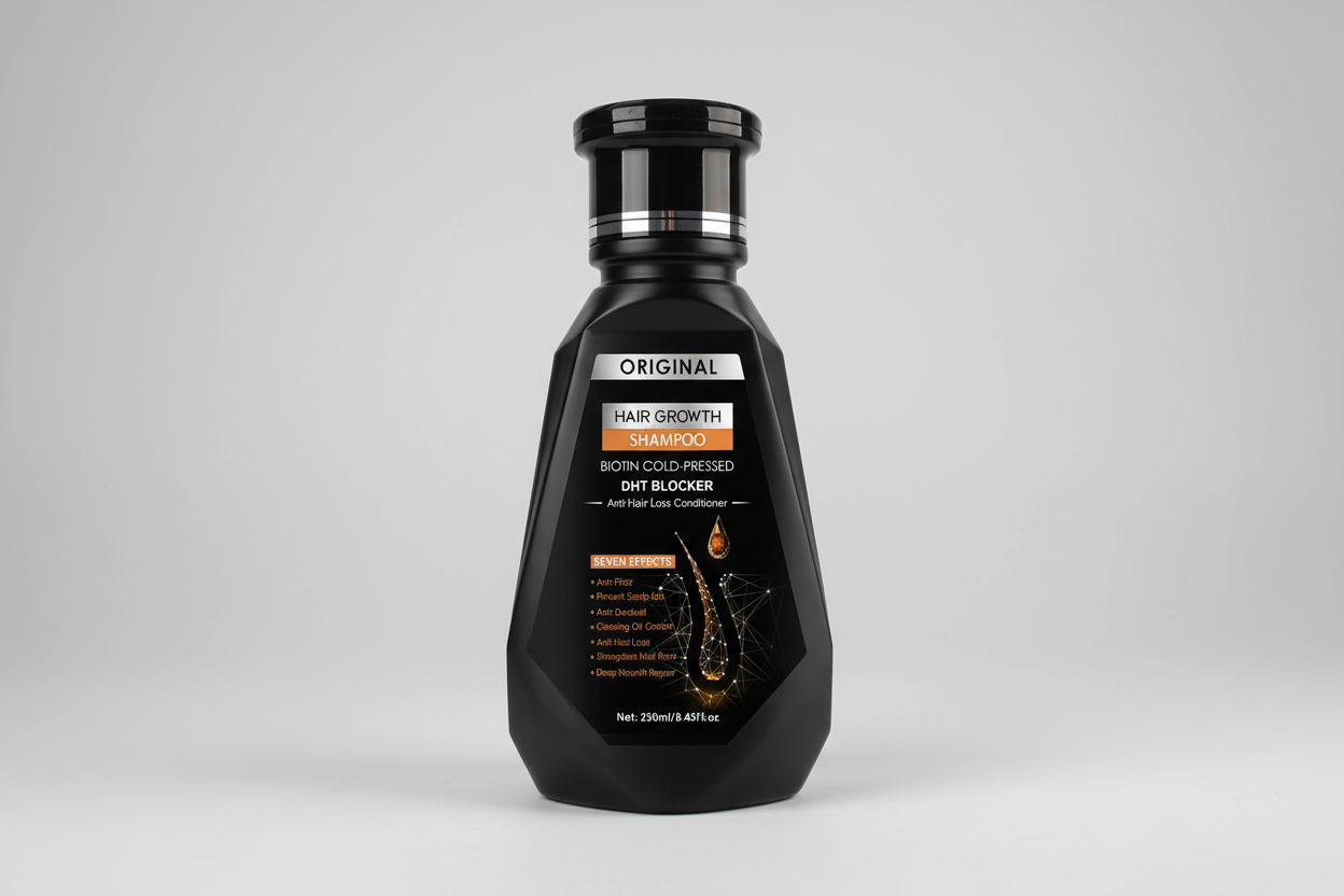 Aurenza Shop Original Hair Growth Shampoo with biotin, cold-pressed DHT blocker, 250ml, anti hair loss treatment in a bottles