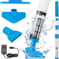 Aurenza AquaVac 3-in-1 cordless rechargeable pool vacuum cleaner with adjustable handle and sleek design for easy pool cleaning