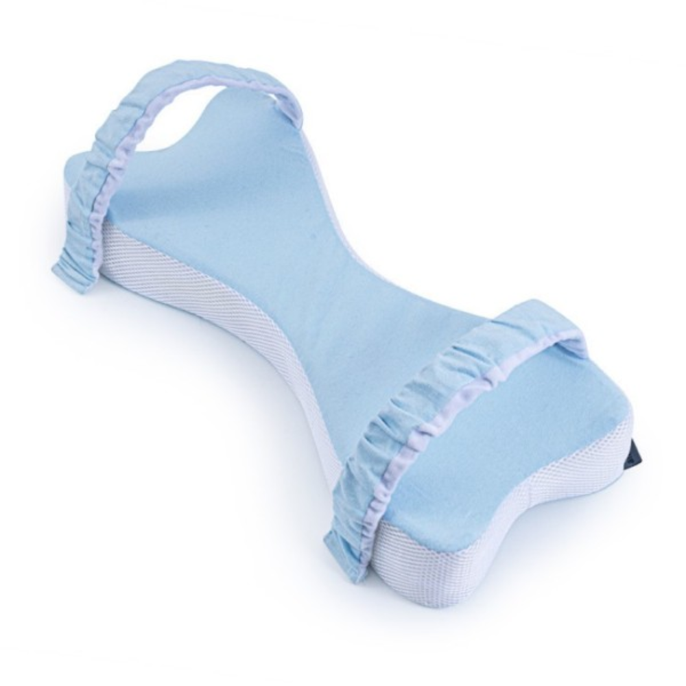 Baby blue Aurenza Shop side sleeper leg pillow designed for comfort and support during sleep.