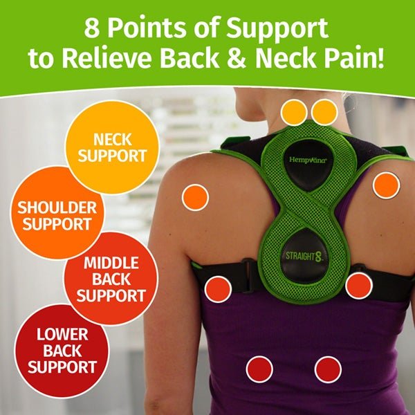 Aurenza Shop Straight 8 back brace with adjustable straps and supportive design for improved posture and back support.