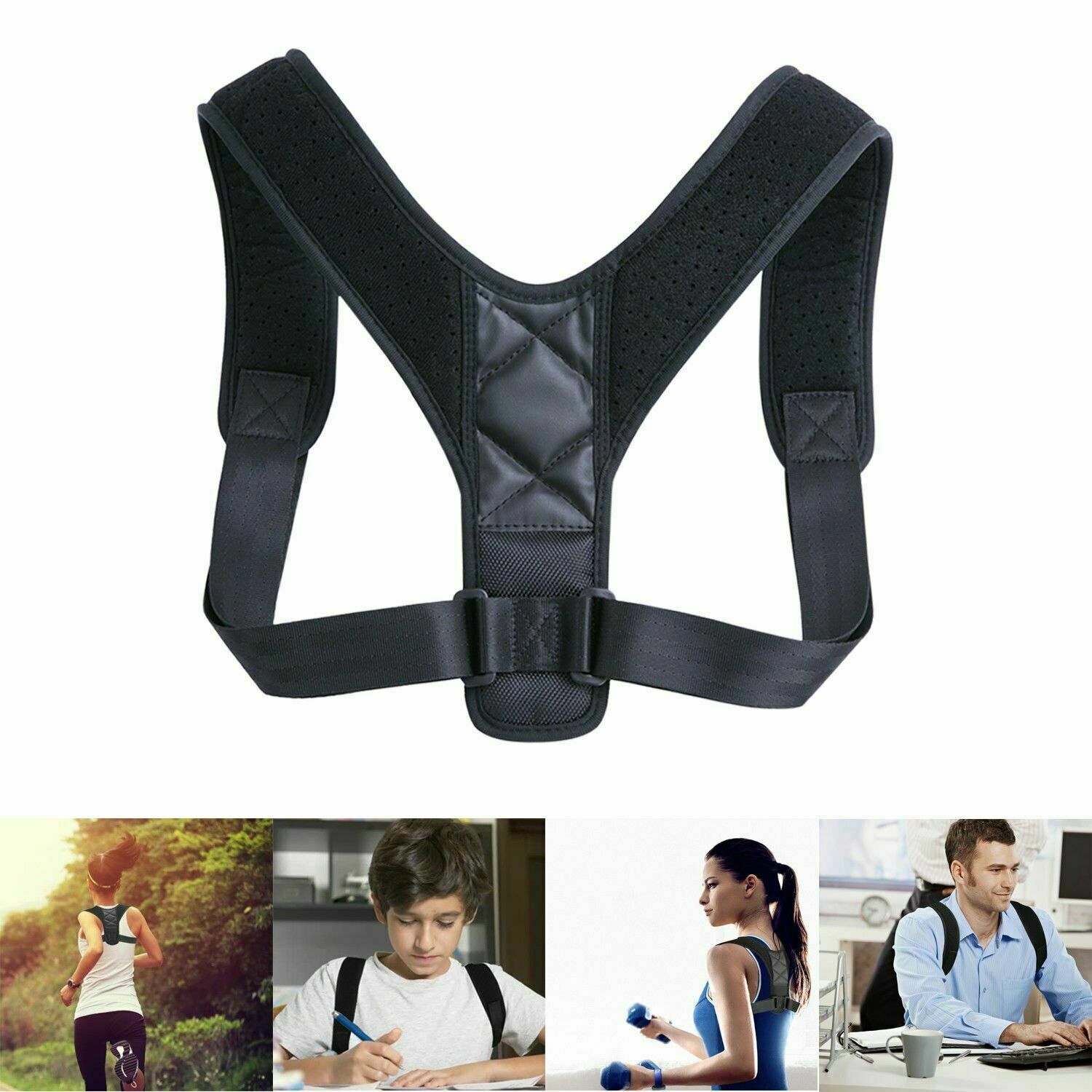 Aurenza Shop back posture corrector and neck brace for improving posture and providing back and neck support.