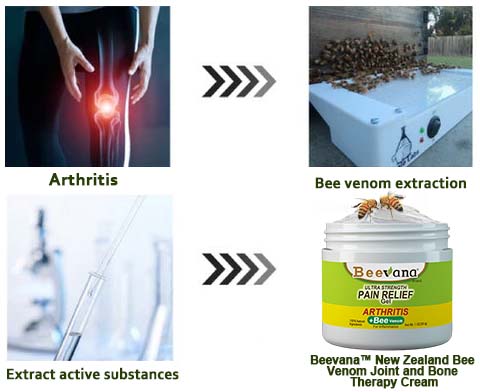 Aurenza Shop Bee Venom Joint and Bone Therapy Advanced Cream jar with a white lid and clean label, natural skincare product.
