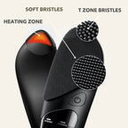 Aurenza ThermaLift 5-in-1 facial sculptor and cleanser device in black, showcasing its sleek design and multiple treatment heads